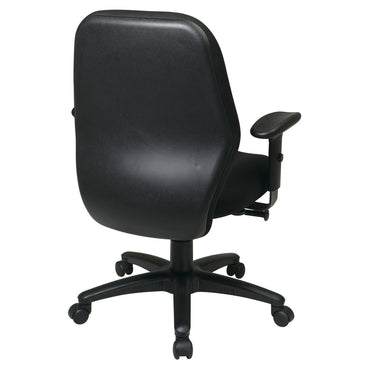 Free Flex Coal Mid Back Syncro Tilt Adjustable Arms Office Chair