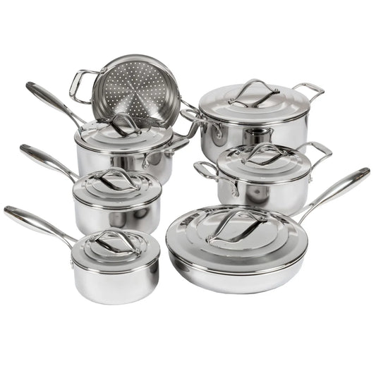 Lagostina 5-ply Clad Stainless-steel Cookware Set, 13-piece
