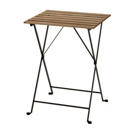 IKEA TÄRNÖ Table, outdoor, black/light brown stained, 55x54 cm (21 5/8x21 1/4 ")