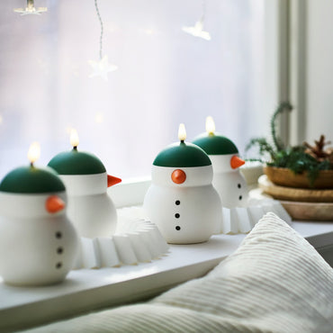 IKEA VINTERFINT LED Decorative Snowman Light, Battery-Operated Christmas Table Lamp, Cute Festive Snowman Decoration, Indoor Holiday Accent Lighting for Bedroom, Living Room, Shelves & Home Décor
