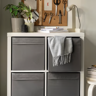 (4 PACK) IKEA DRÖNA Box, 33x38x33 cm (13x15x13 "),DARK GRAY