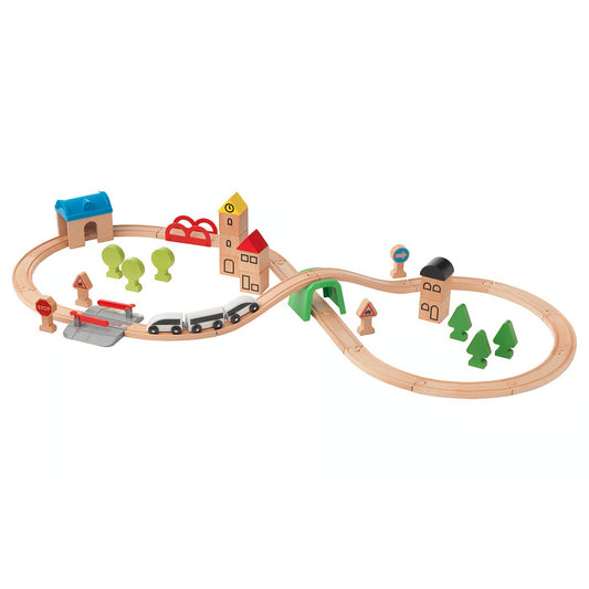 (45-piece) IKEA LILLABO train set with track