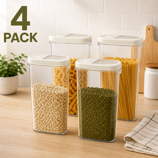 (8 Pack) IKEA 365+ Dry food jar with lid, transparent/white, 2.3 l