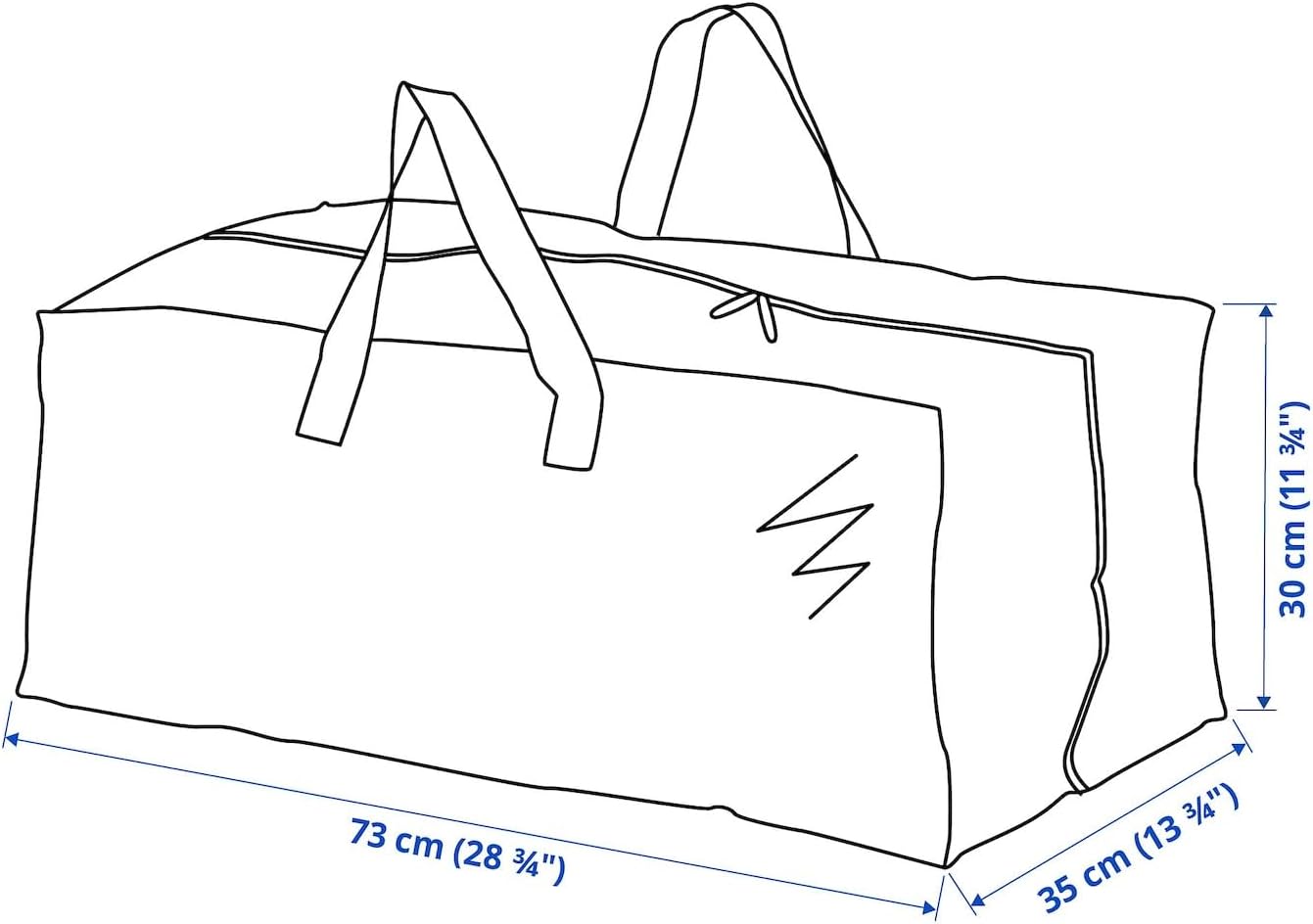 Ikea Frakta Storage Bag,Extra Large - Blue (2 PACK)
