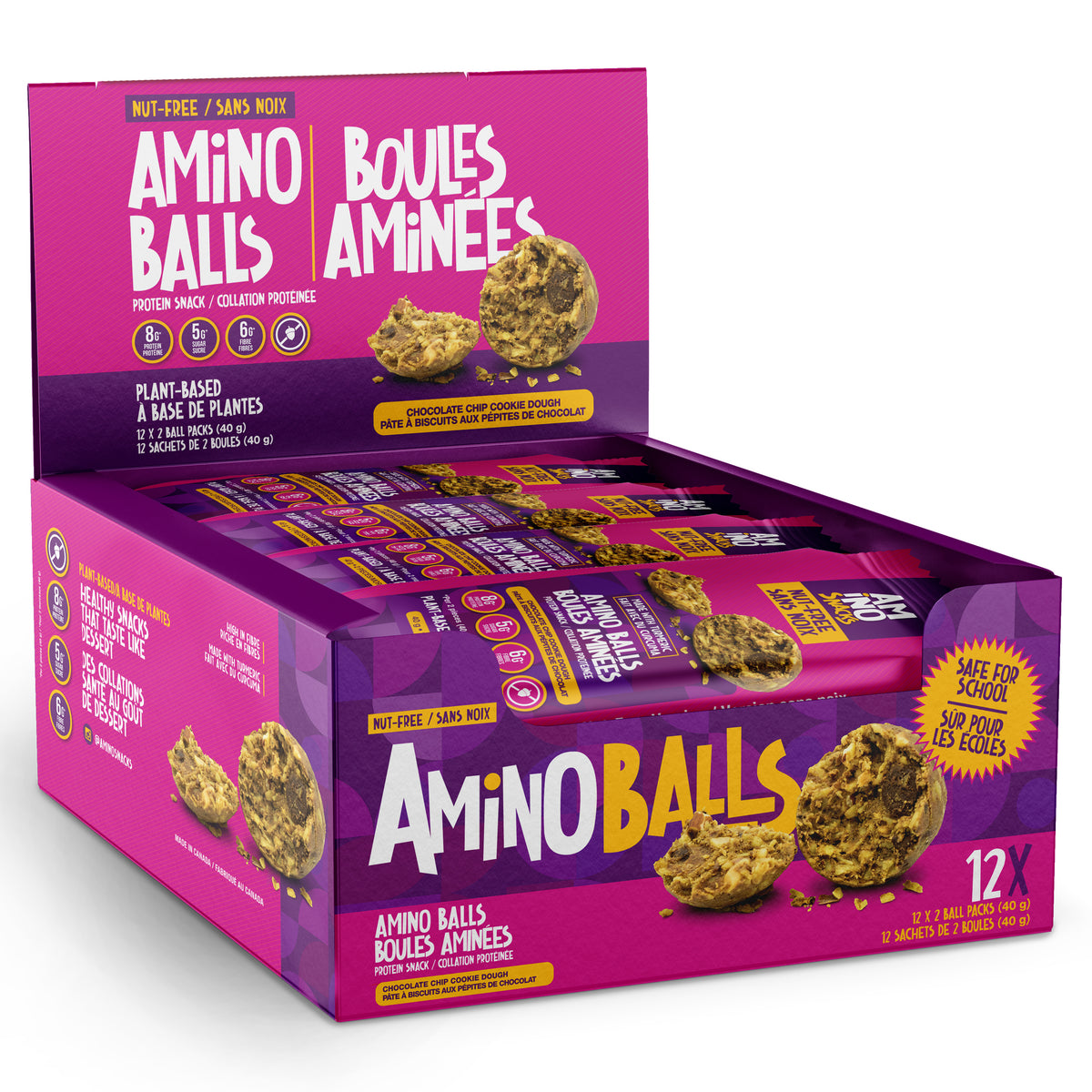 Amino Balls Nut-Free Variety Pack, 72 × 40 g