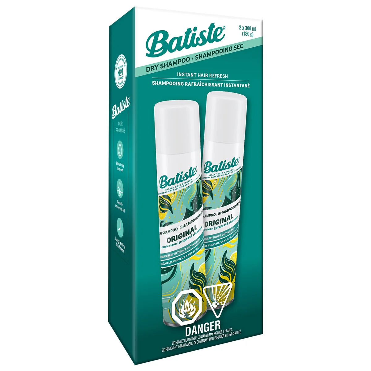 Batiste Dry Shampoo Original, 2 x 300 mL