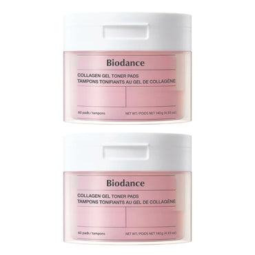 Biodance Collagen Gel Toner Pads – 2 x 60 Pads | Hydrating Korean Skincare Toner Pads for Pore Care & Elasticity