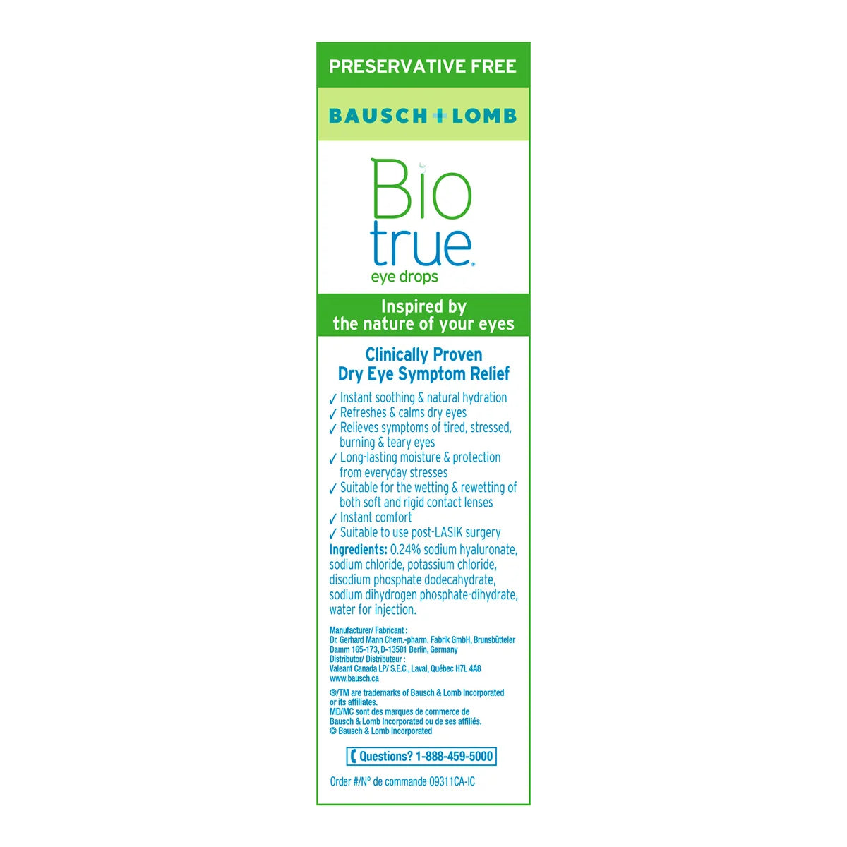 Biotrue Eye Drops Preservative-Free Multi-Dose, 3 x 10 mL