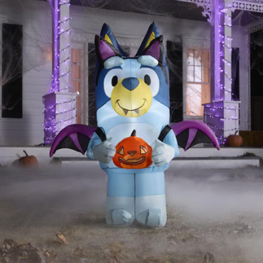 Bluey in Bat Costume