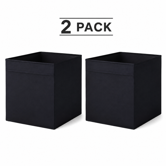 (2 PACK) IKEA DRÖNA Box, black, 33x38x33 cm (13x15x13 ")