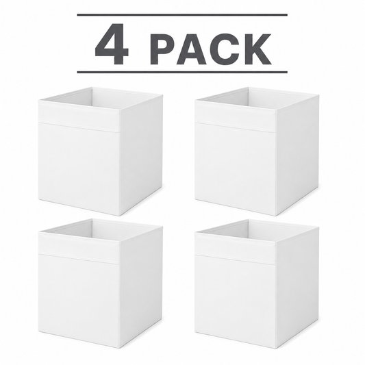 (4 PACK) IKEA DRÖNA Box, 33x38x33 cm (13x15x13 "), WHITE