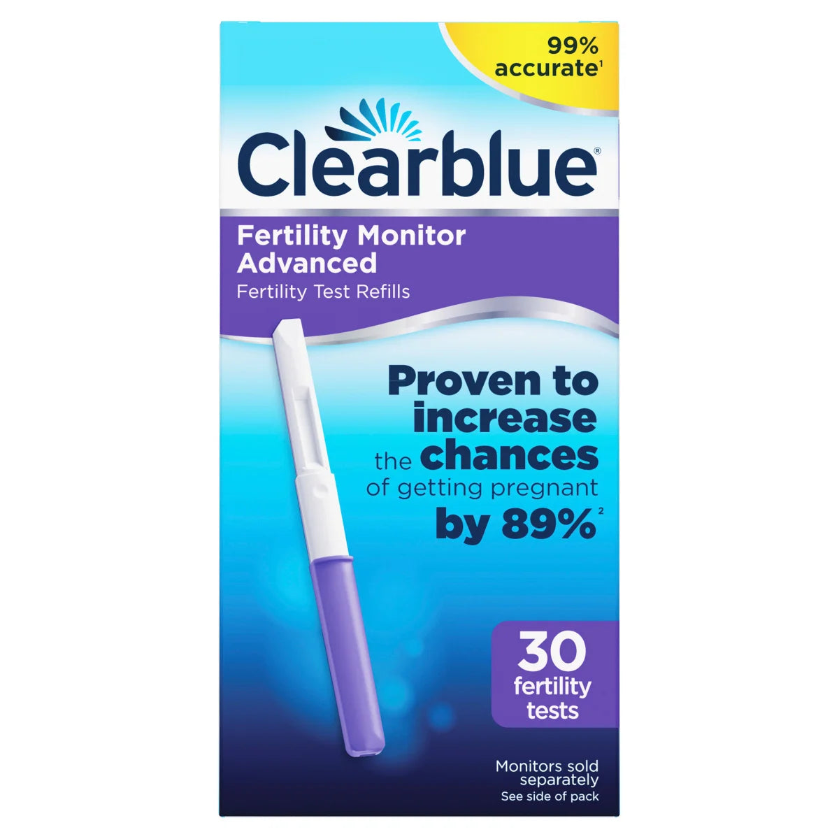 Clearblue Fertility Test Refill for Fertility Monitor Advanced, 30 Strips