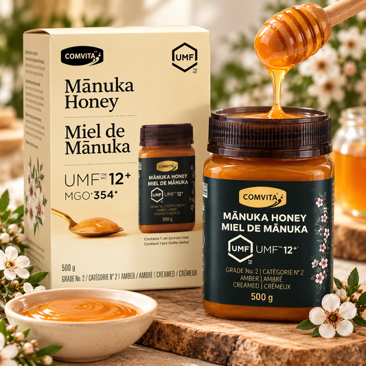 Comvita UMF 12+ Manuka Honey 500 g (17.64 oz), Premium New Zealand Monofloral Honey, Rich Creamy Amber Honey, MGO Guaranteed, Natural Sweetener for Tea, Toast, Breakfast & Everyday Use
