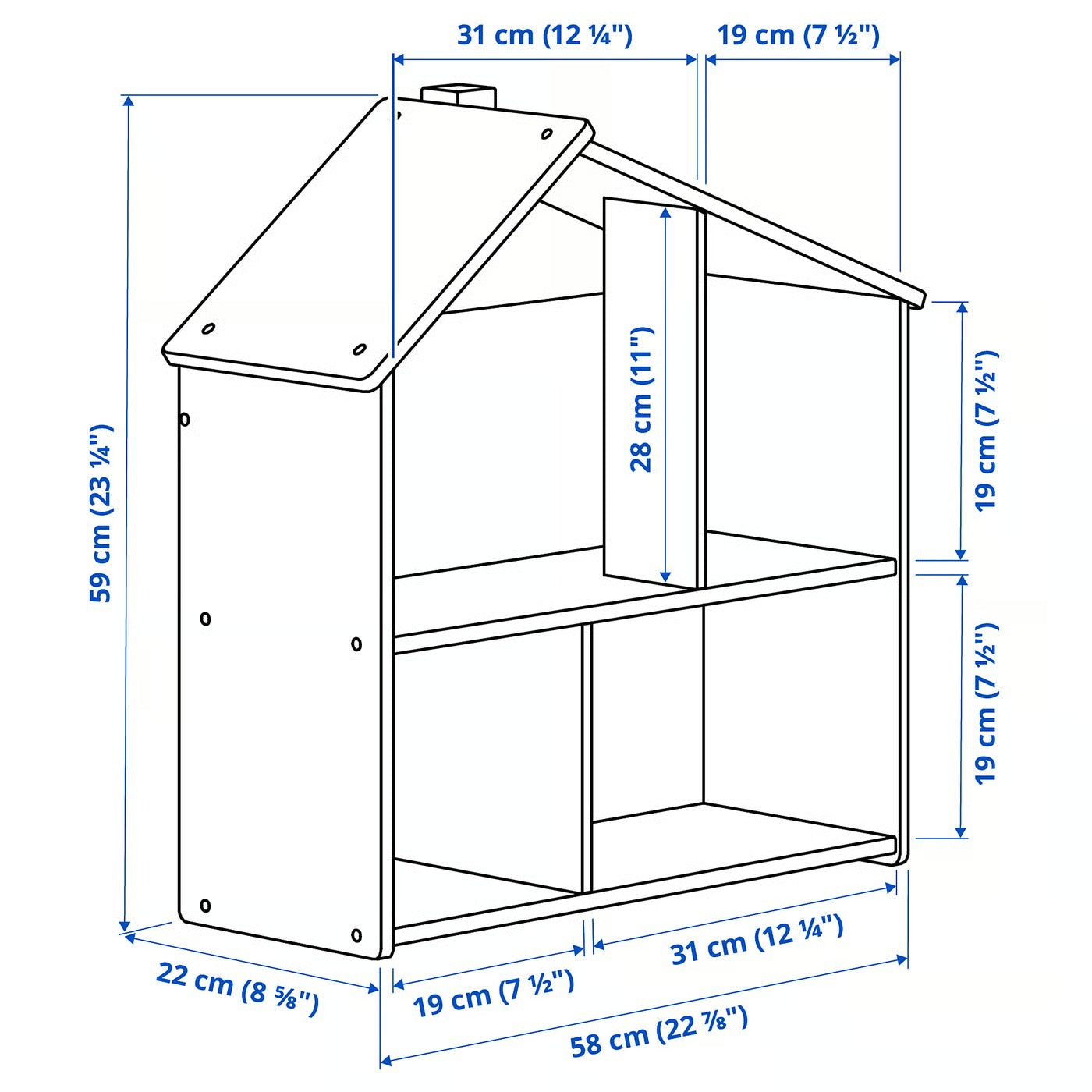 IKEA FLISAT Doll house/wall shelf