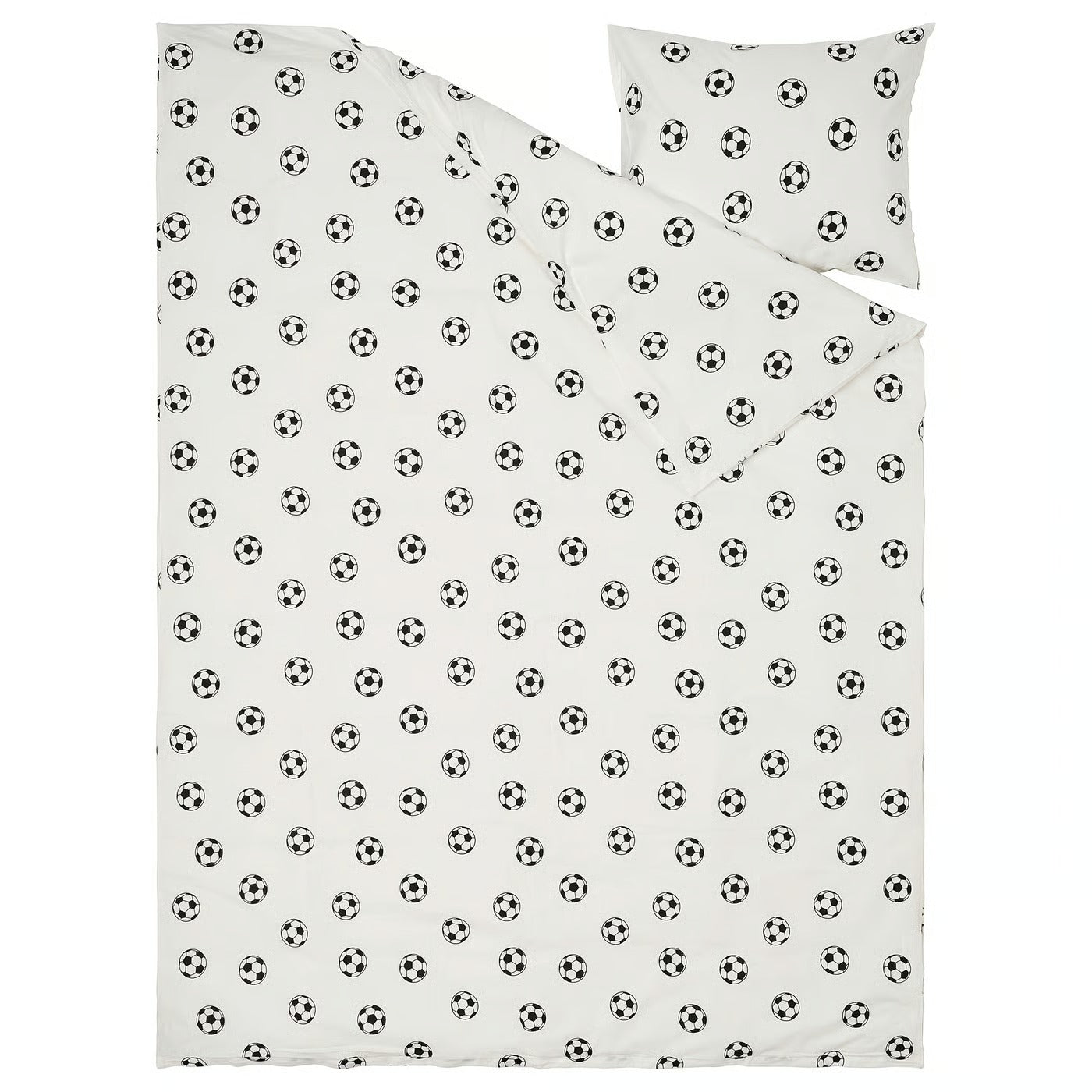 IKEA SPORTSLIG Duvet cover and pillowcase, football pattern, Twin