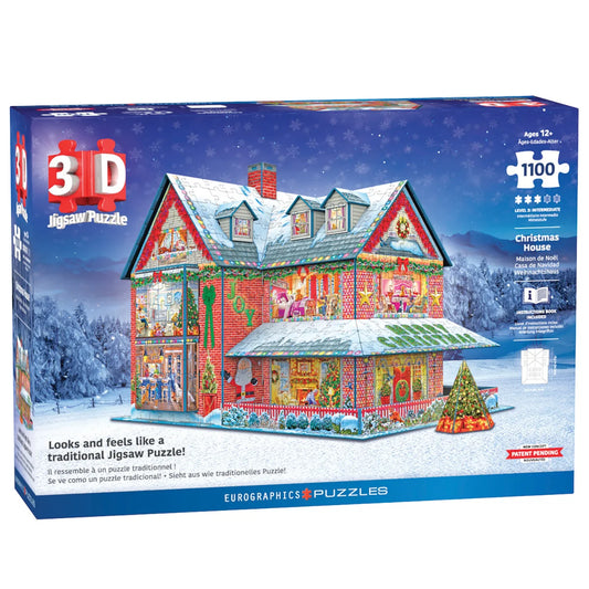 Eurographics 3D Christmas House 1100-Piece Puzzle
