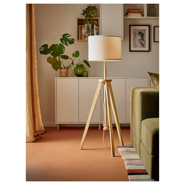 IKEA LAUTERS Floor lamp, ash/white