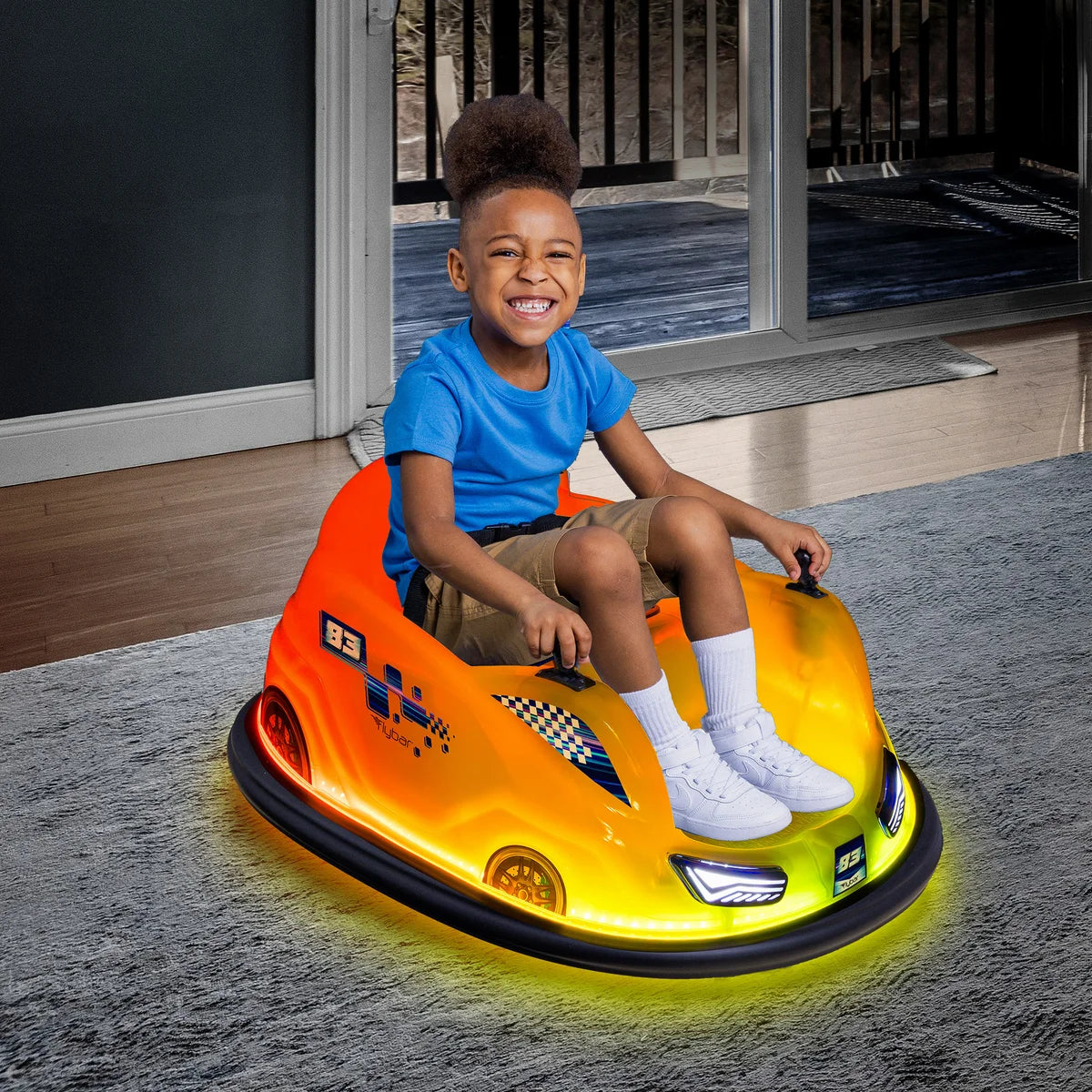 Flybar 12V GLOW Bumper Ride-On Car