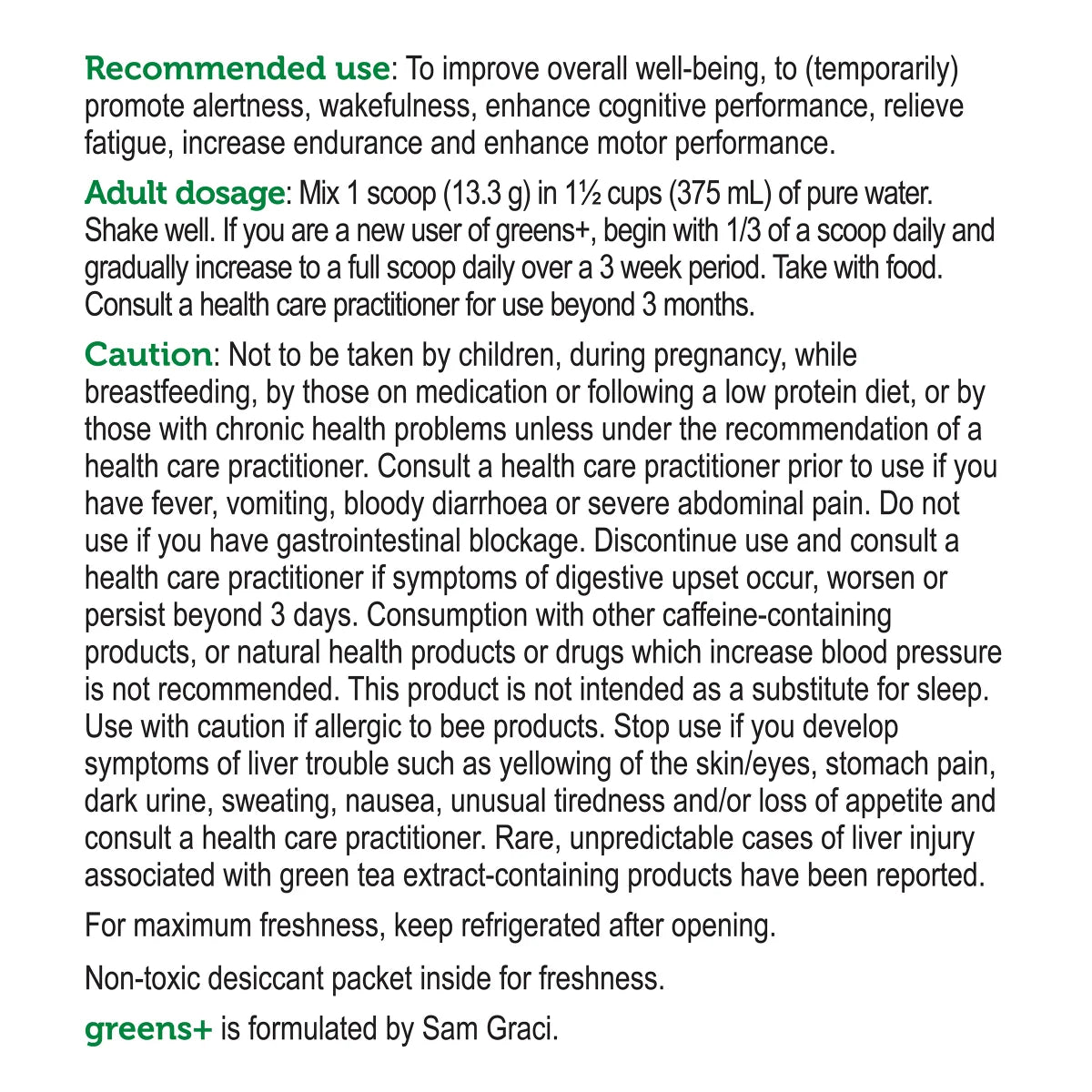 Genuine Health Greens+ Extra Energy Superfood, Natural Orange - 797 g