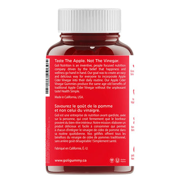 Goli Apple Cider Vinegar Gummies, 120 Gummies