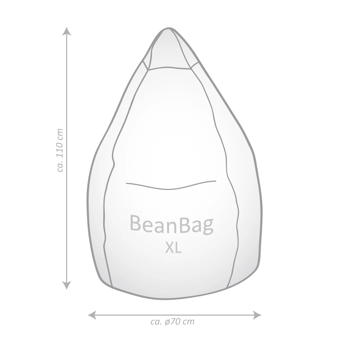 Gouchee Home Malibu Bean Bag Chair, Orange