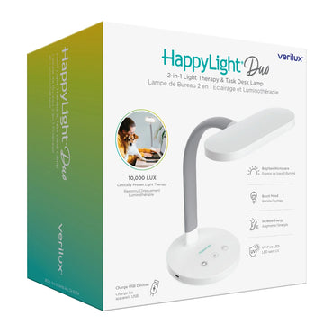 HappyLight Duo 2-in-1, Light Therapy & Task Desk Lamp