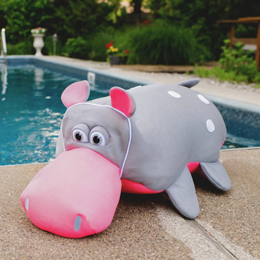 Hippo Large Kids Pool Float Toy – Mesh Water Lounger