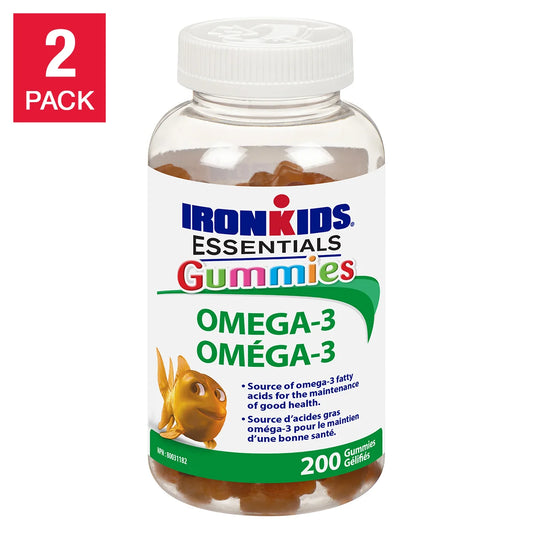 IronKids Essential Omega-3 Gummies, 2 x 200 gummies
