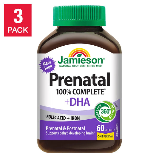 Jamieson Prenatal Complete Multivitamin with DHA, 3 x 60 Softgels