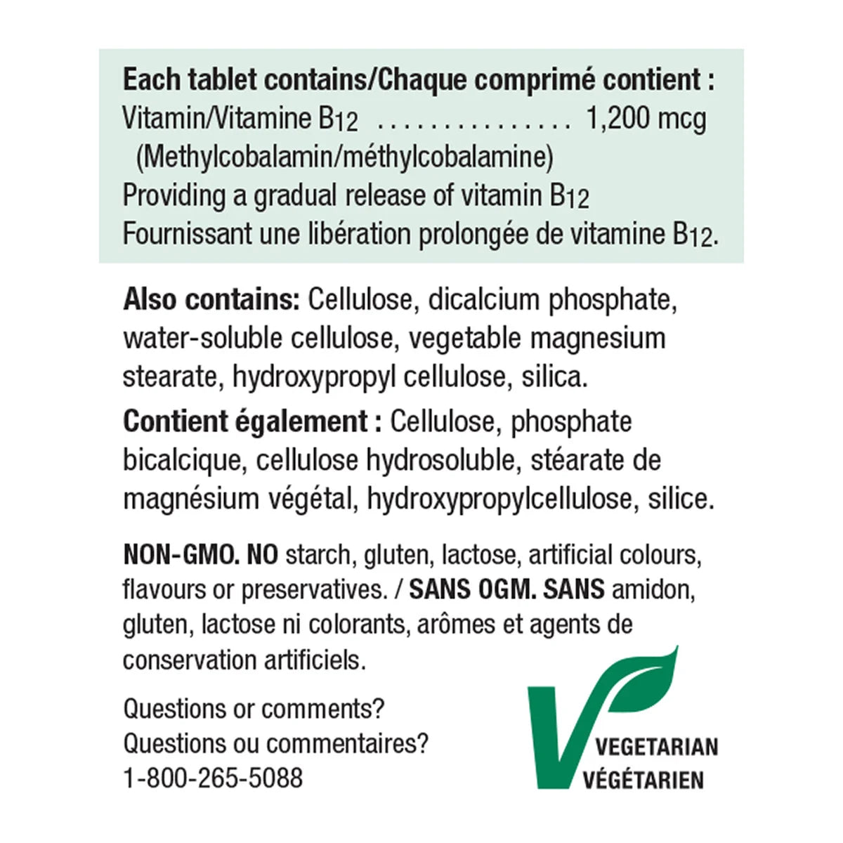 Jamieson Vitamin B12 1200 mcg Timed Release, 200 Tablets