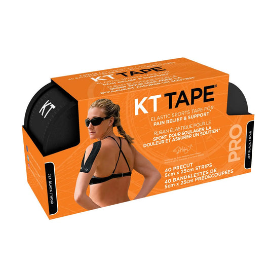 KT Tape Pro Elastic Sport Tape, 2 x 20 Pre-Cut Strips