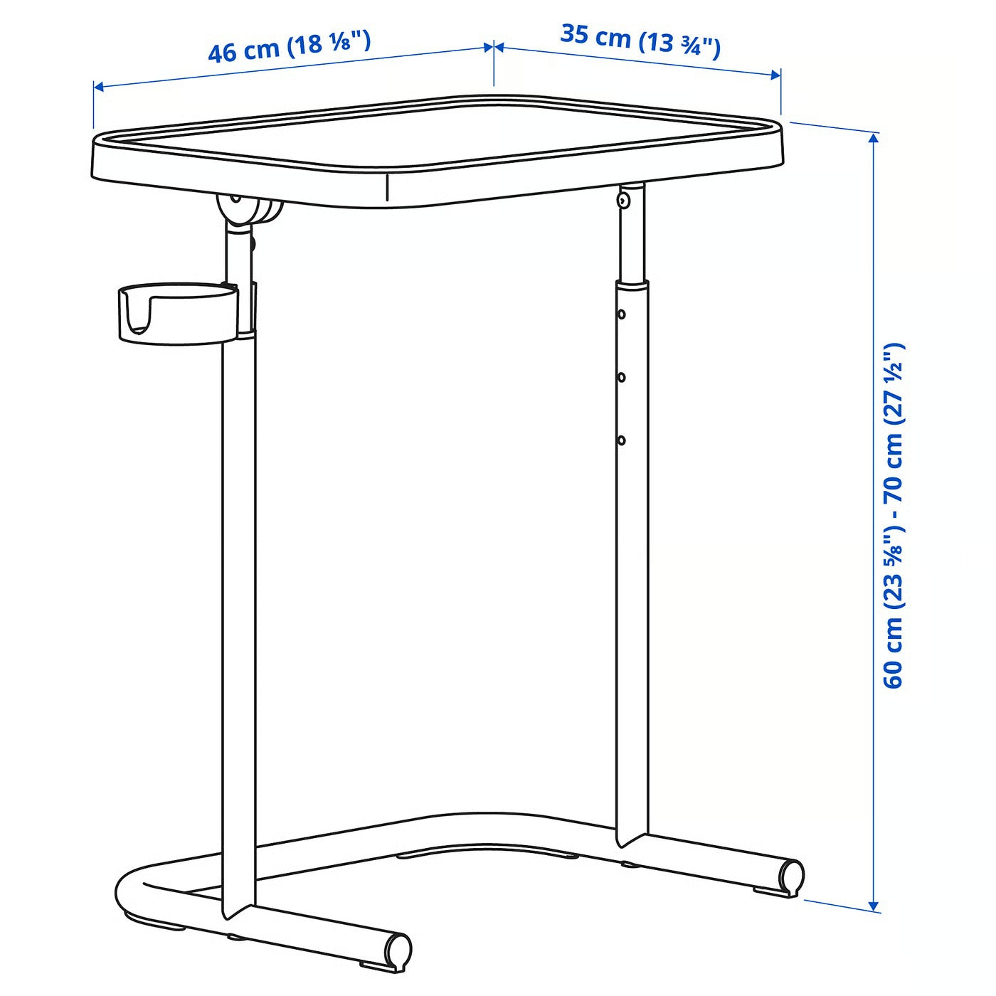 IKEA BJÖRKÅSEN Laptop stand, beige
