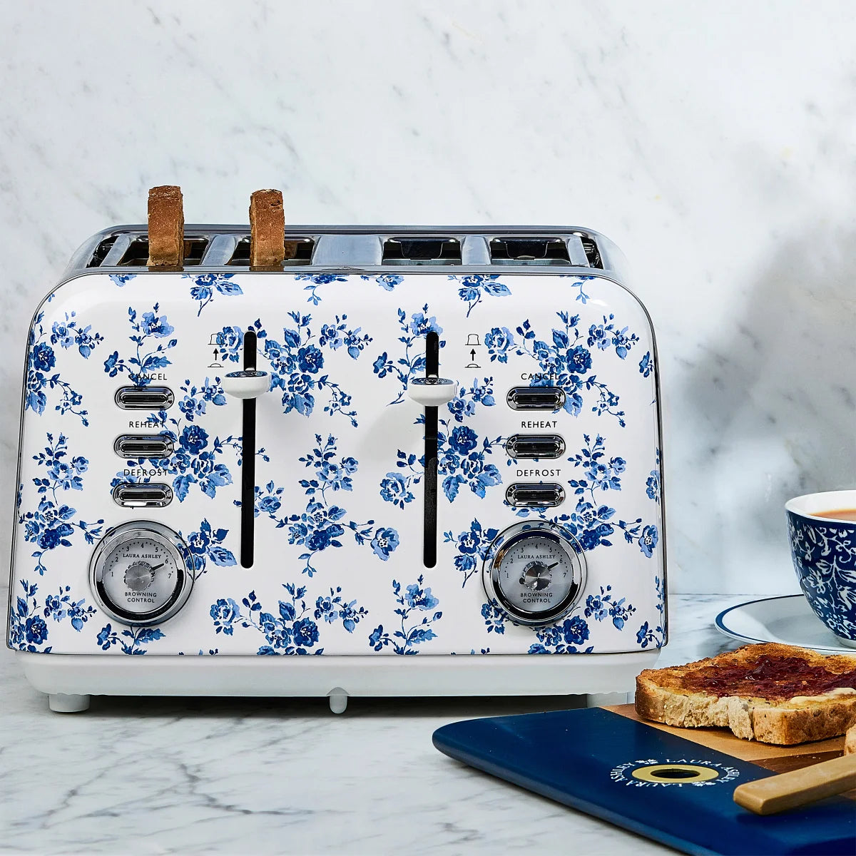 Laura Ashley 4 Slice Toaster, White