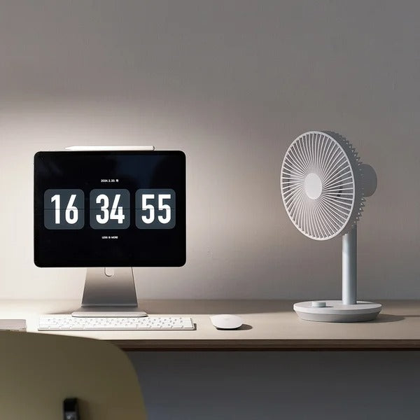 Lumena FAN STAND 4 Cordless 2-Pack 7" Compact Desk Fan – Portable Oscillating Air Cooler