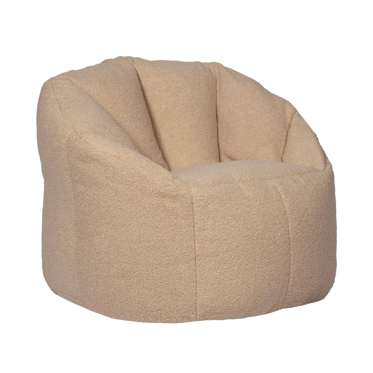 Norka Living Rod Sherpa Bean Bag Chair | Tan