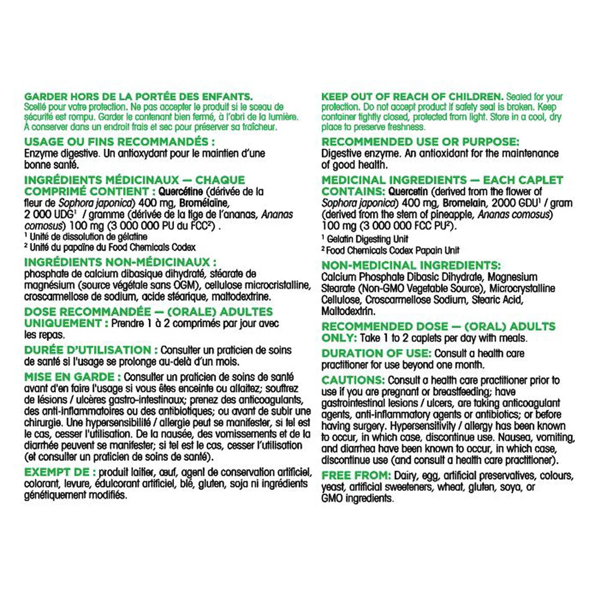 Organika Quercetin 120 caplets, 2-pack