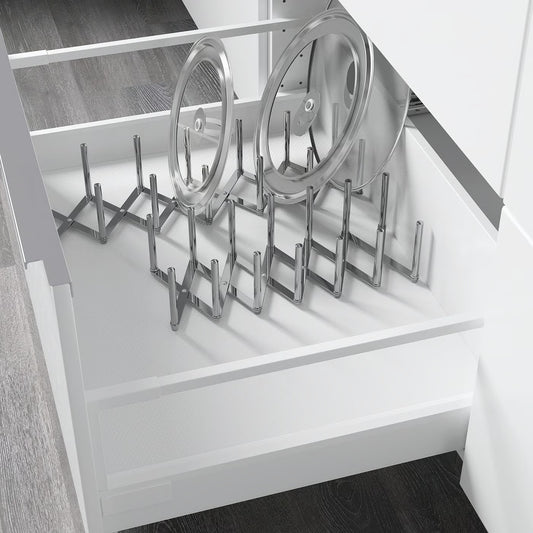 IKEA VARIERA Pot lid organizer, stainless steel