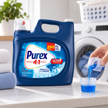 Purex 4-in-1 Ultra Concentrated Liquid Laundry Detergent, 7.5 L, Up to 250 Loads