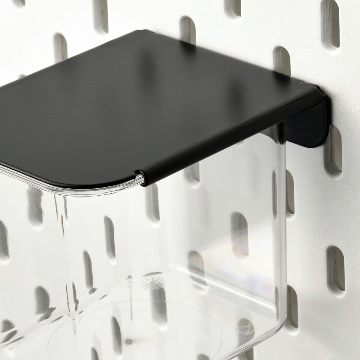 (3 Piece) IKEA SKÅDIS Container with lid, transparent/black