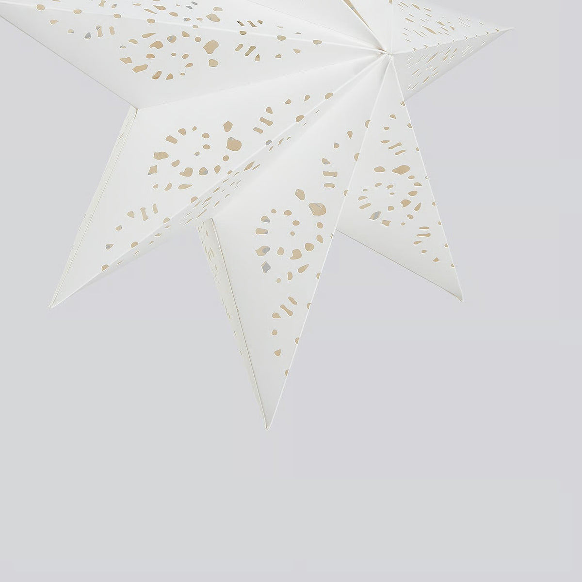 IKEA 48 cm Star-Shaped Paper Lamp Shade, Lace White, Indoor Decorative Hanging Shade