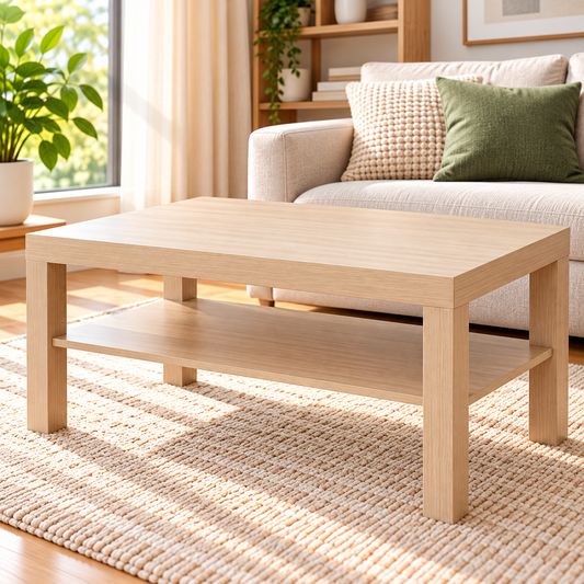 IKEA LACK Modern Rectangular Coffee Table, Oak, 90x55 cm (35 3/8x21 5/8 "), Minimalist Wooden-Look Living Room Centre Table, Lightweight Sofa Table for Apartment, Lounge & Small Spaces