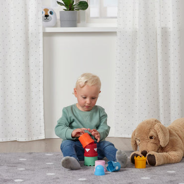 (7 Piece) IKEA Multicolor Stacking & Nesting Cups – Baby & Toddler Learning Toy