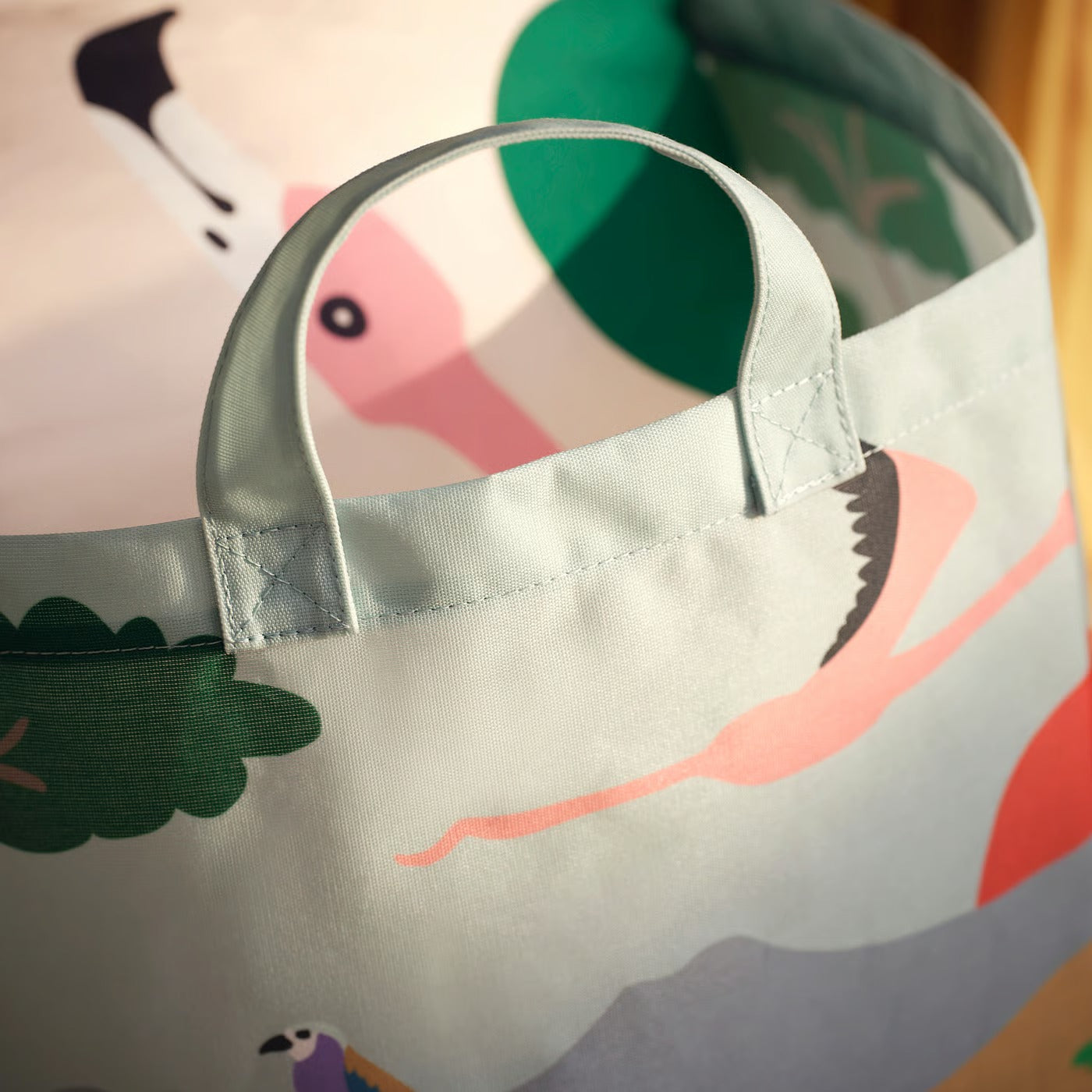IKEA SANDLÖPARE Storage bag, multicolor/savannah
