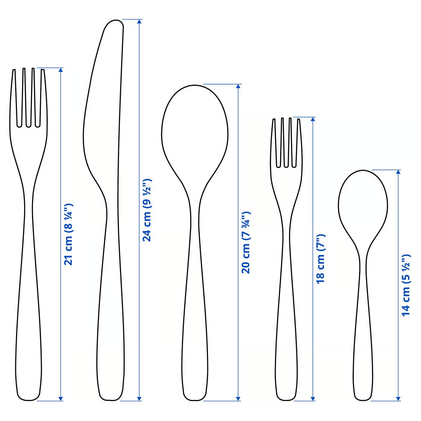 (20-piece) IKEA TILLAGD cutlery set, black