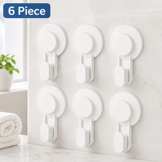 (6 Piece) IKEA TISKEN Hook with suction cup, white