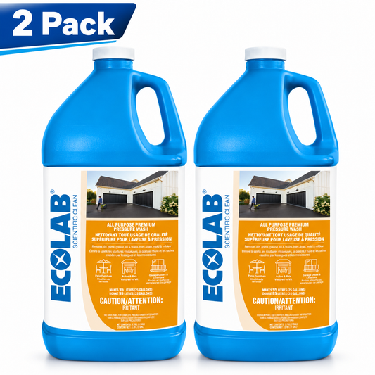(2 Pack) ECOLAB All Purpose Premium Pressure Wash Concentrate, 3.8 L