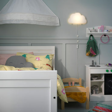 (2 PACK) IKEA UPPLYST Cloud-Shaped LED Wall Lamp for Kids – White
