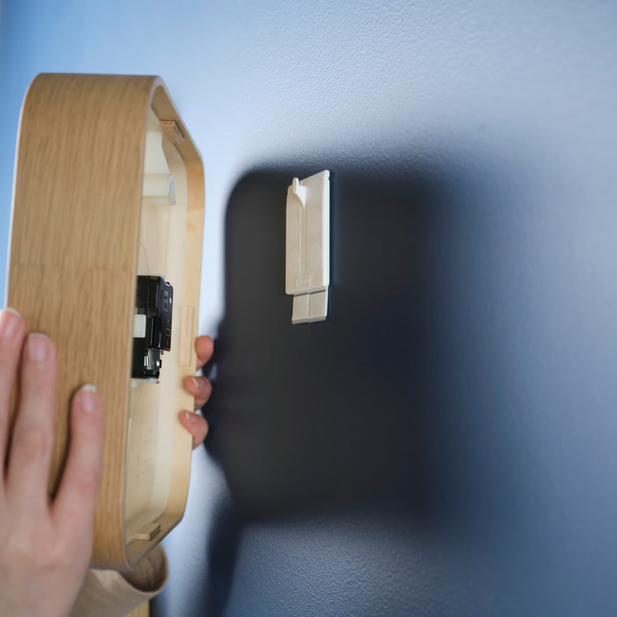 IKEA SKOGSSVALA Wall clock, oak veneer, 24x24 cm (9 ½x9 ½ ")