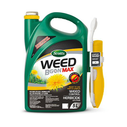 Scotts Weed B Gon MAX 5L Ready-to-Use Lawn Weed Control with Wand Applicator – Selective Weed Killer for Dandelion & Clover