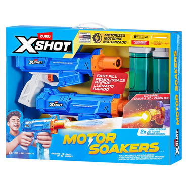 ZURU X-Shot Turbo Stream Motor Soaker – Automatic Water Blaster with LED & Fast Fill
